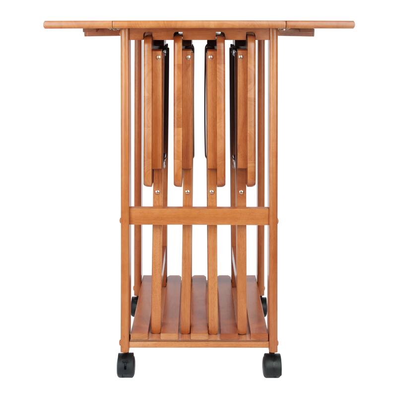 5-Pc Snack Table Set, Drop Leaf Top - 28.19 x 23.39 x 33.94 inches