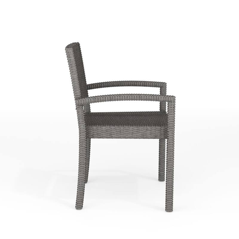 Martha Stewart 2PK Outdoor Rattan Wicker Stackable Dining Armchairs - 21"W x 22.5"D x 33.5"H