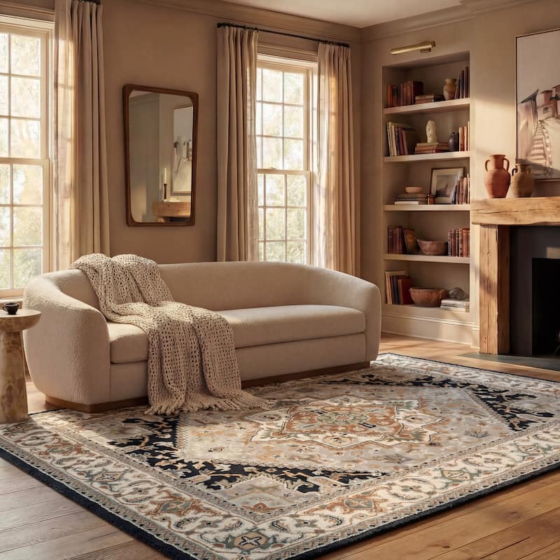 SAFAVIEH Handmade Heritage Carrol Traditional Oriental Wool Rug