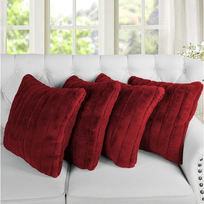 Serenta SuperMink Solid Color Throw Pillow Shell Cushion Cover Set