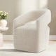 preview thumbnail 41 of 43, Joey Barrel Accent Chair with Casters for Living Room, Office, or Reading Nook Single - Beige-Fuzzy Texture