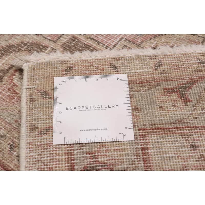 ECARPETGALLERY Hand-knotted Antalya Vintage Salmon Wool Rug - 9'6 x 12'5