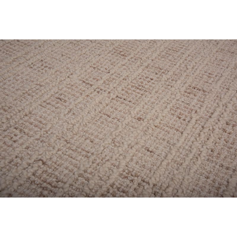 Alora Decor Lofton Geometric Stripe Textured Modern Wool Rug