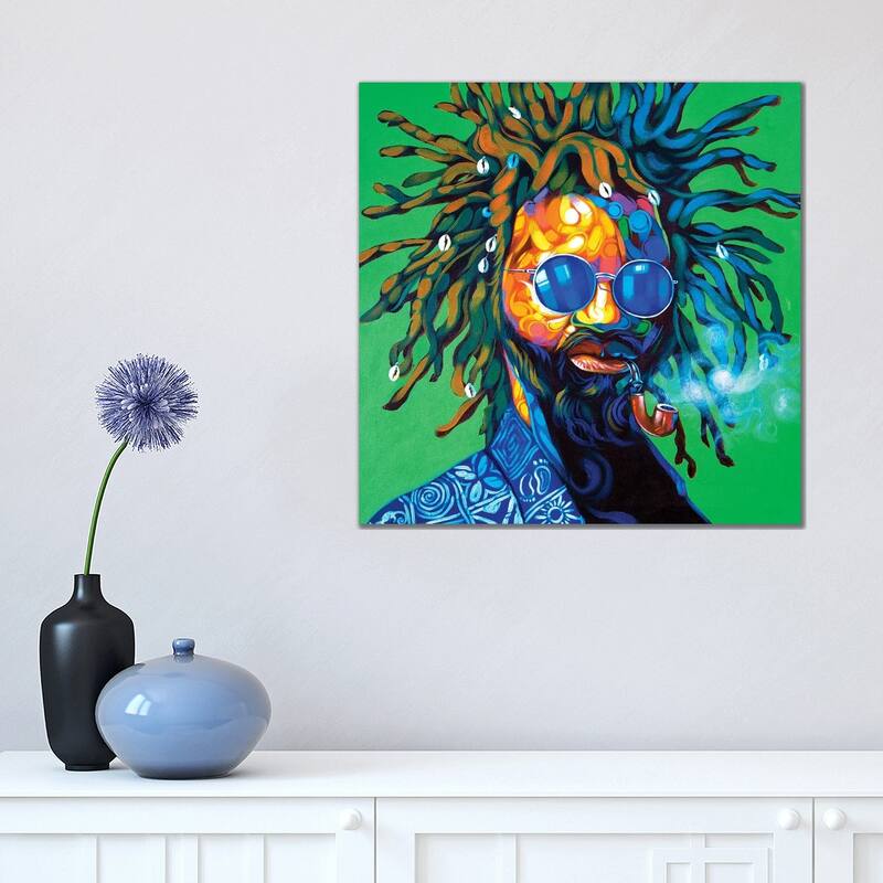 iCanvas "Man Of Steel" by Akintayo Akintobi Canvas Print - 18x18x1.5