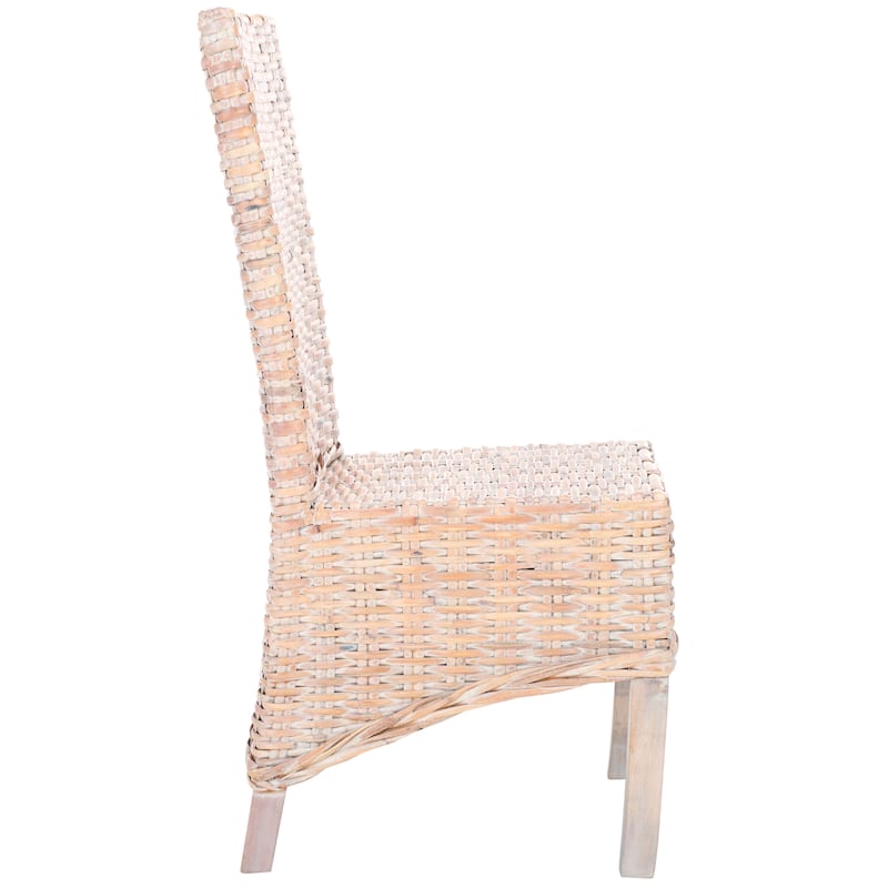 SAFAVIEH Candy Natural Wicker Dining Chair (Set of 2) - 19" W x 22" D x 41" H - 19Wx22Dx41H