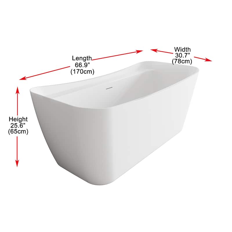 Haley Soaking Bathtub in Glossy White