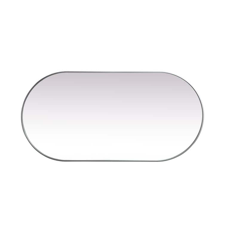 Indigo Home Metal Frame Oval Mirror 36x72 Inch