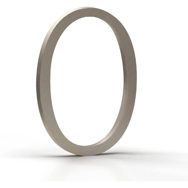 Mega Handles Modern Metal House Numbers | Heavy Duty Outdoor Address Digits | Easy to Install, Floating or Flush Mount Design - 0 - Satin Nickel