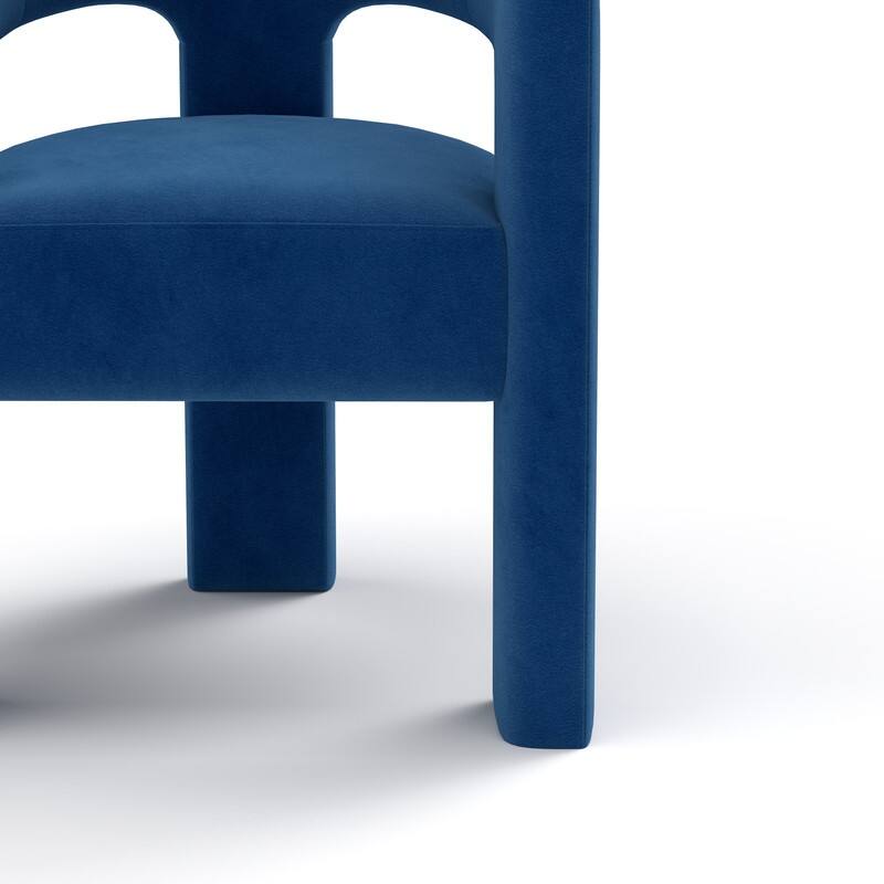 SEYNAR Modern Glam Velvet Upholstered Dining Chair, Open-Back Accent Chair Set of 2