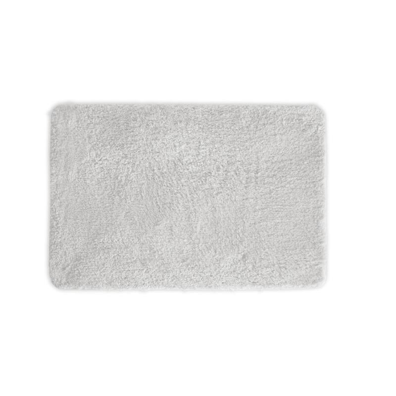 Queen Mary Bath Mat Solid Color, Soft Bath Rug, 17"x24", 18"x30", 20"x60" & 21"x34" - White - 17"x24"