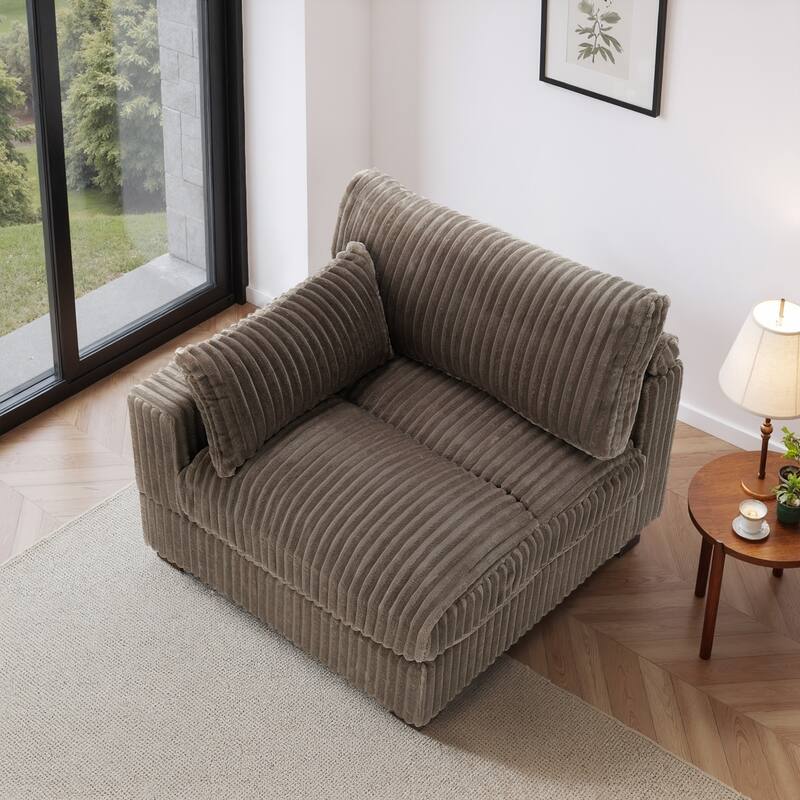 Plush Faux Fur Accent Sofa Chair