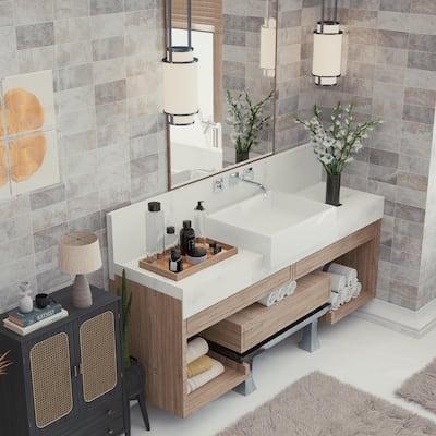 Merola Tile Myst Sandstorm 4" x 8" Ceramic Wall Tile