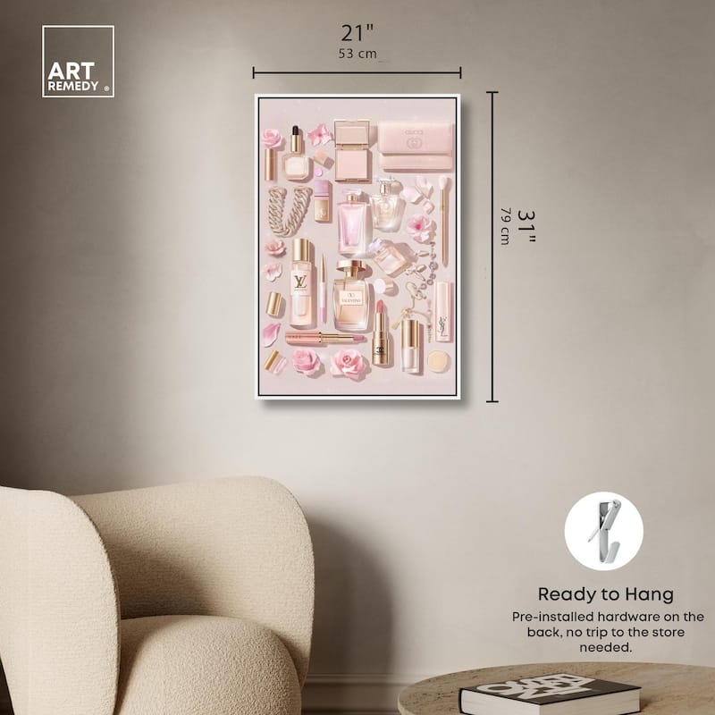 Light Make Up Accessories Canvas by Art Remedy