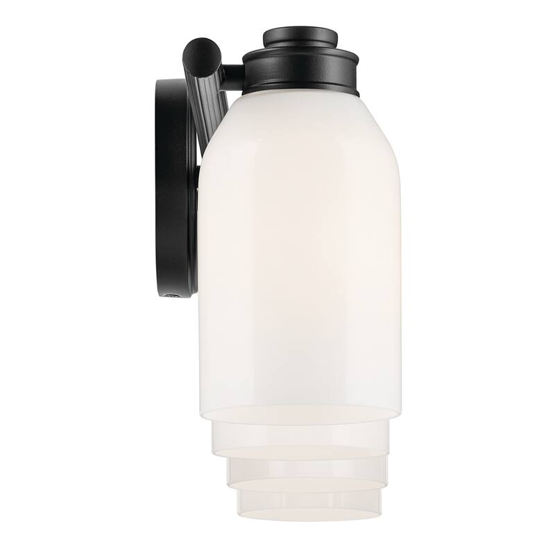 Kichler Lighting Shae 31" 4-Light Vanity Light with White Opal Glass in Black