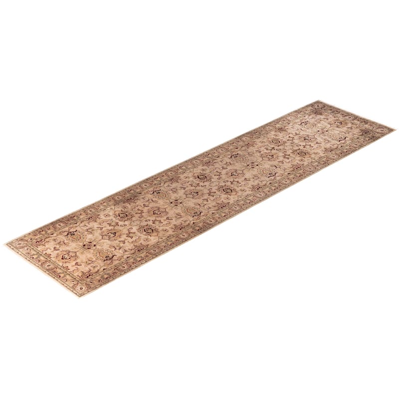 Overdyed One-of-a-Kind Hand-Knotted Runner Rug - Beige - 2' 7" x 10' 7"