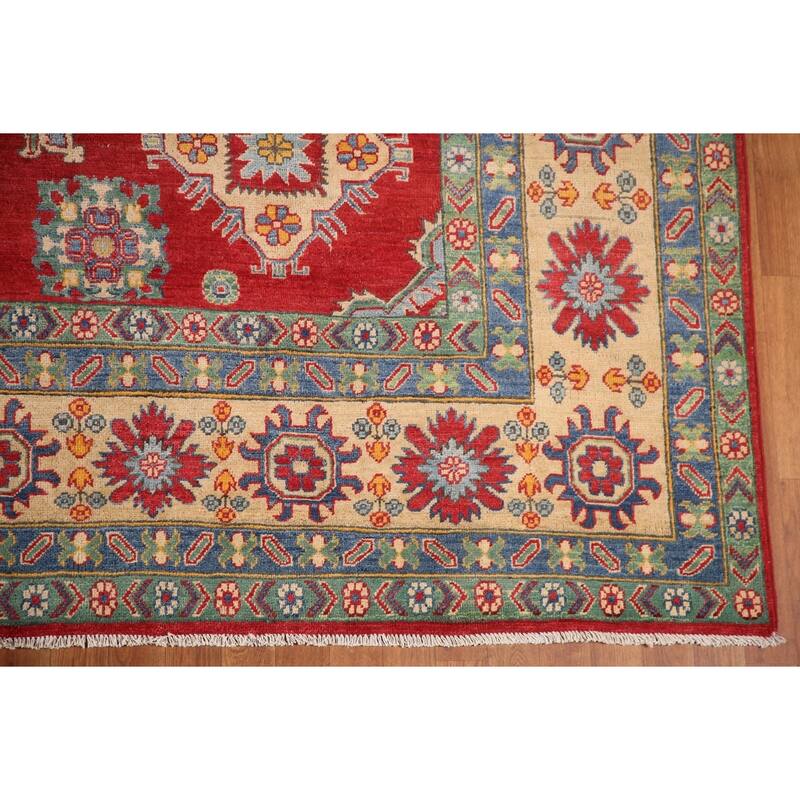 Large Red Kazak Oriental Area Rug Hand-Knotted Wool Carpet - 9'9" x 15'5"