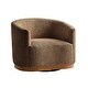 preview thumbnail 55 of 74, HULALA HOME Gema Modern 360°Swivel Chenille Ergonomic Barrel Accent Chair with Solid Wood Legs