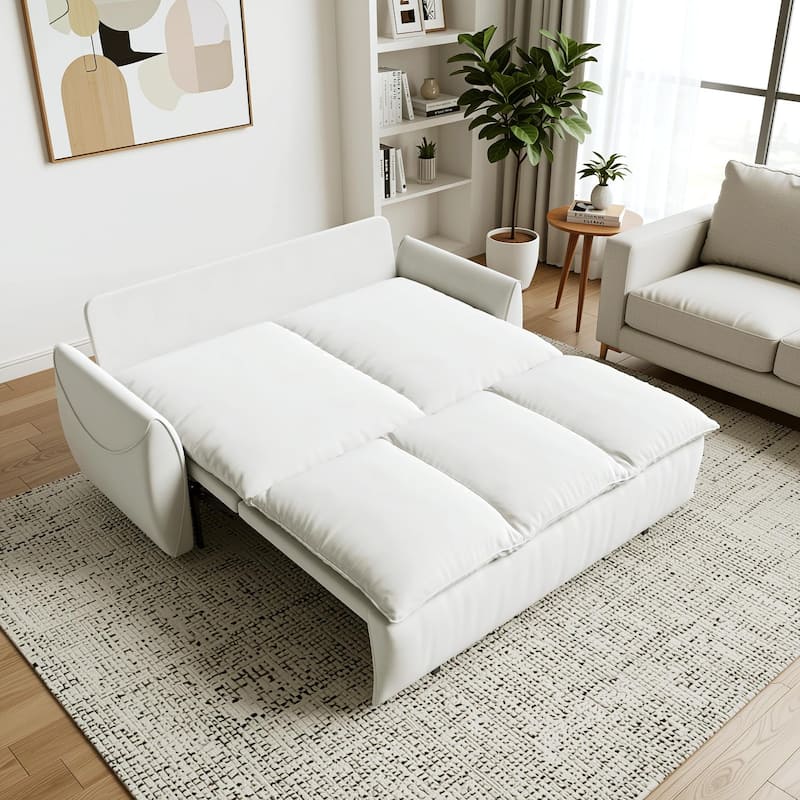 Homy Casa 70'' Velvet Pull-Out Sofa Bed, Convertible Sleeper Loveseat