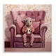 preview thumbnail 1 of 5, Stupell Baby Cow in Pink Chair Wall Plaque Art Design By Lucia Heffernan 12 x 12