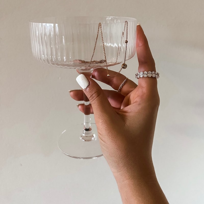 Kobelli Lab Grown Diamond 14k Solid Gold Oval Eternity North-South Ring