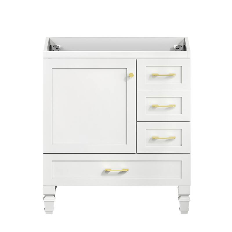 30" Bathroom Vanity with 1 Soft Close Doors and 3 Drawers