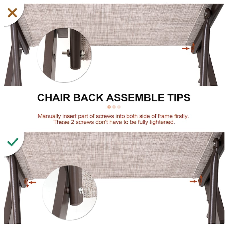 Outdoor Patio Aluminum Adjustable Chaise Lounge Chairs (Set of 2) with Arms - See Picture