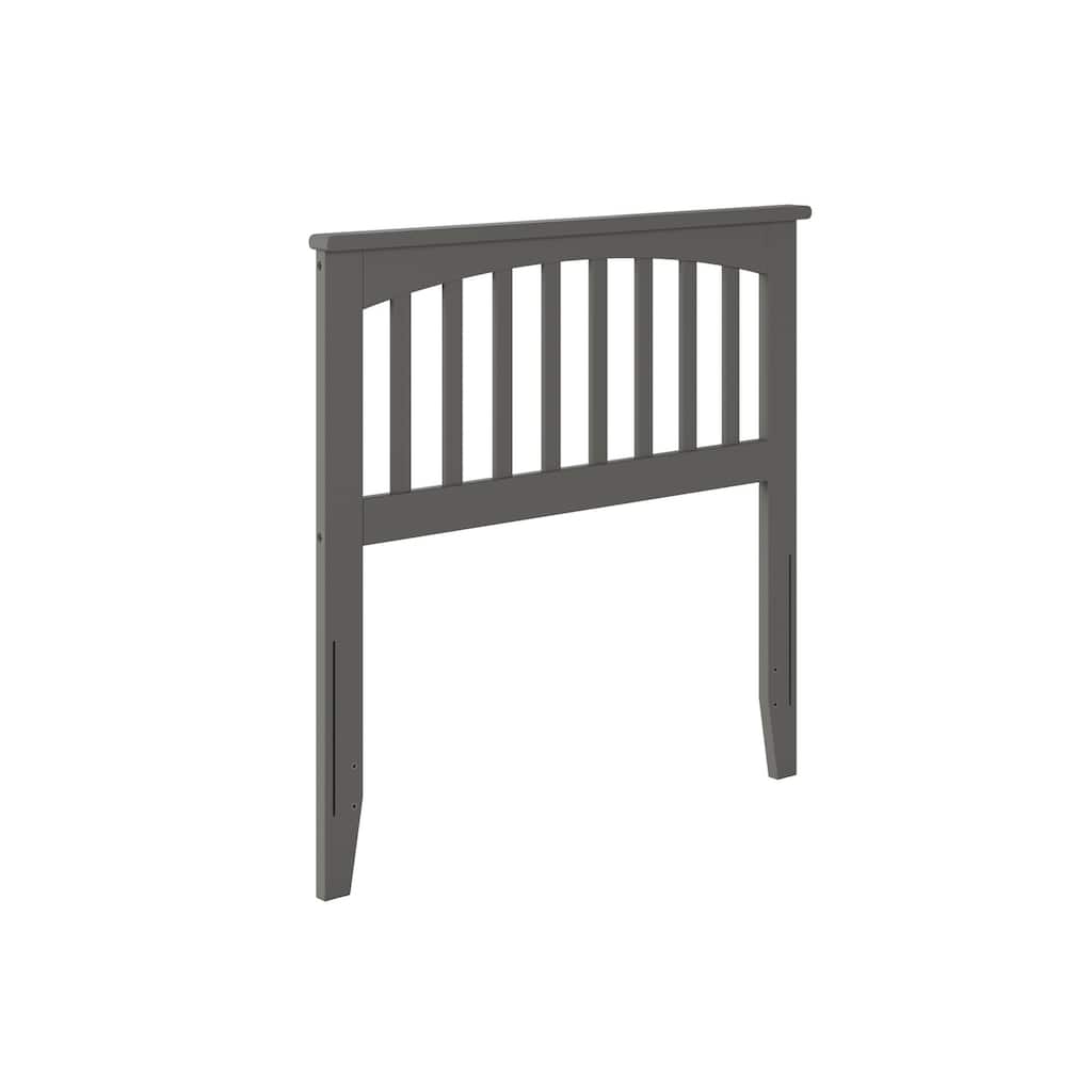 Mission Style Wood Headboard with Vertical Slats, Crown Molding, and USB Charger for Classic Bedroom Design