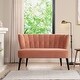 preview thumbnail 38 of 55, Becca Channel Tufted Settee by Jennifer Taylor Home