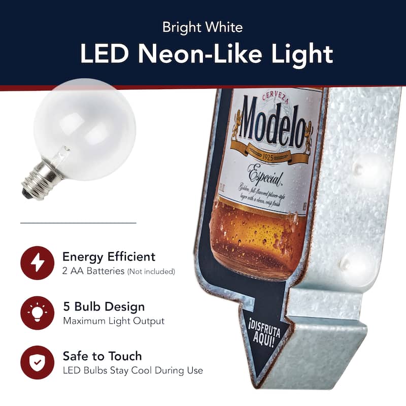 Metal LED Modelo Especial Marquee Wall Sign - 25" x 8.5" x 4"