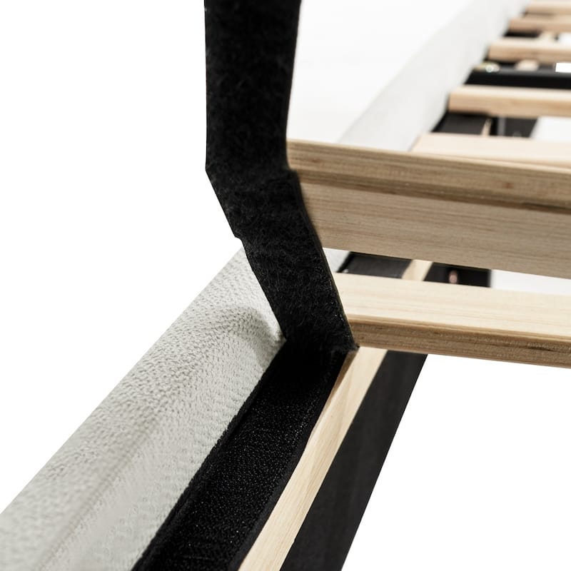 Tall Headboard Upholstered Bed Elegant Simplicity Bedroom Bed