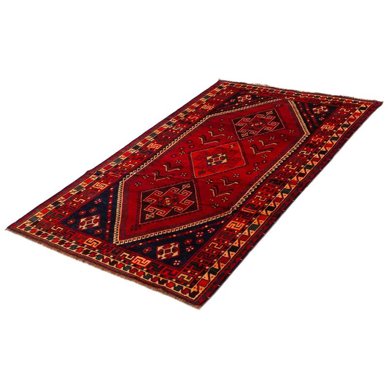 ECARPETGALLERY Hand-knotted Melis Red Wool Rug - 5'3 x 9'3