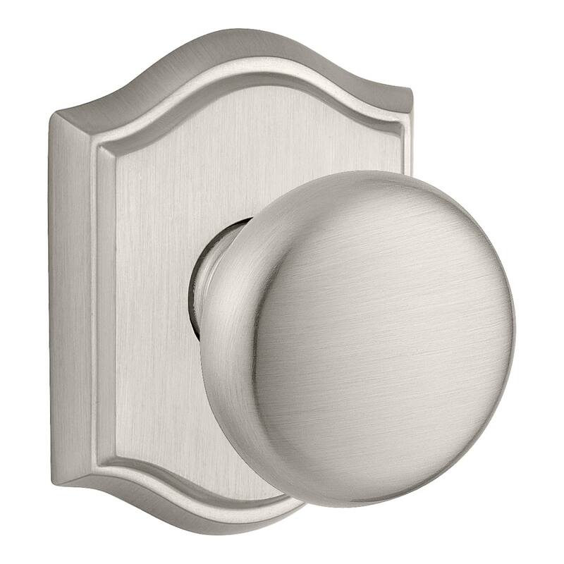 Baldwin Round Non-Turning Two-Sided Dummy Door Knob Set with Arch Rose