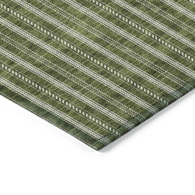 Machine Washable Indoor/ Outdoor Chantille Stripe Twist Rug