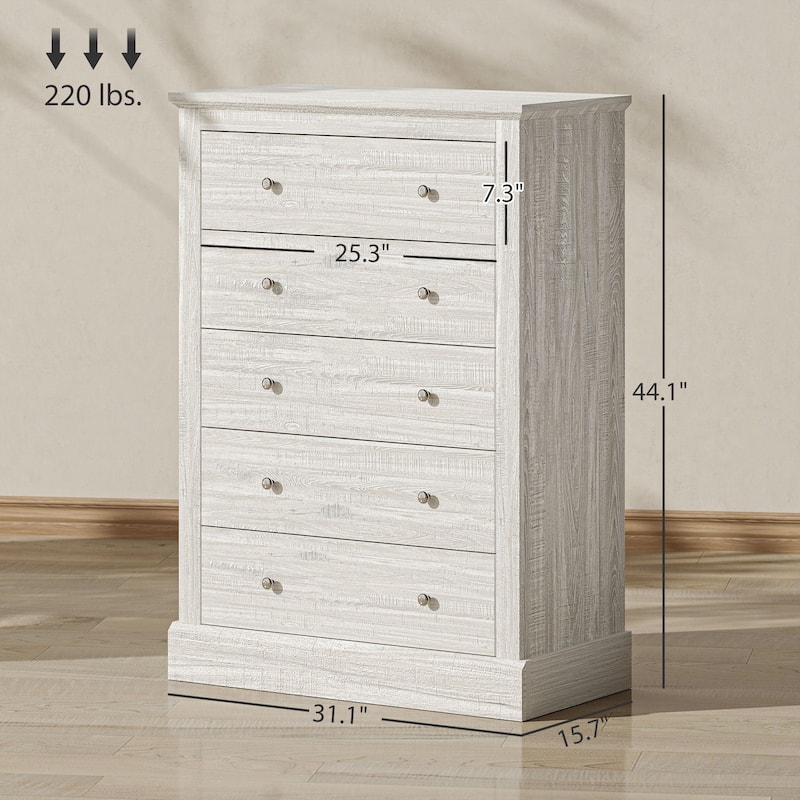 Bedroom Dresser Chest of Drawers with 5 Drawers