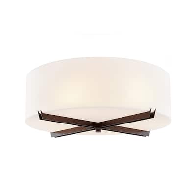 EVOLV Acryluxe Crossbar 18-inch Close-to-Ceiling Drum with Opal Acrylic