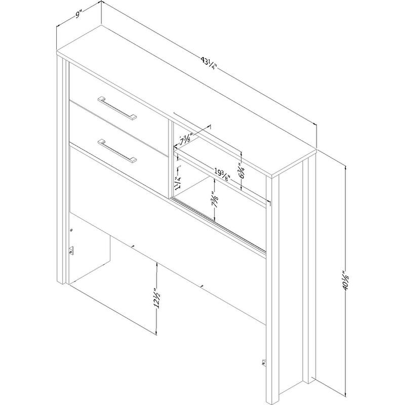 South Shore Munich Bookcase Headboard