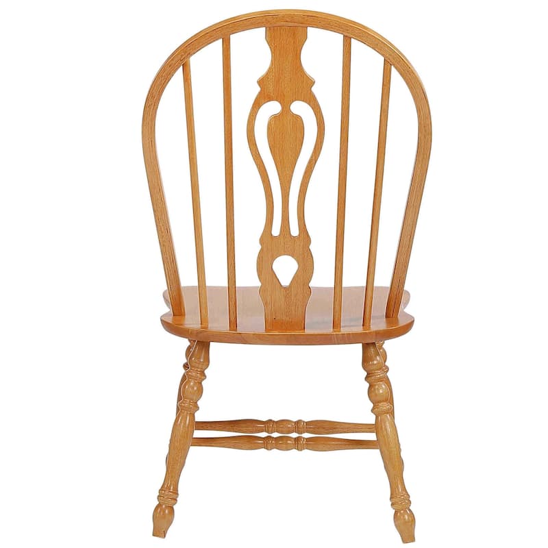 Vintage Style Wooden Side Chairs - 41" - Brown - Set of 2