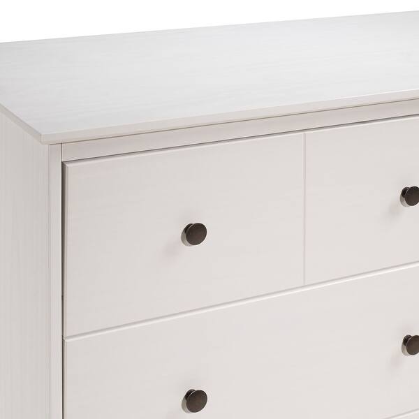 Shop Offex Modern 6 Drawer Solid Pine Wood Dresser White Free