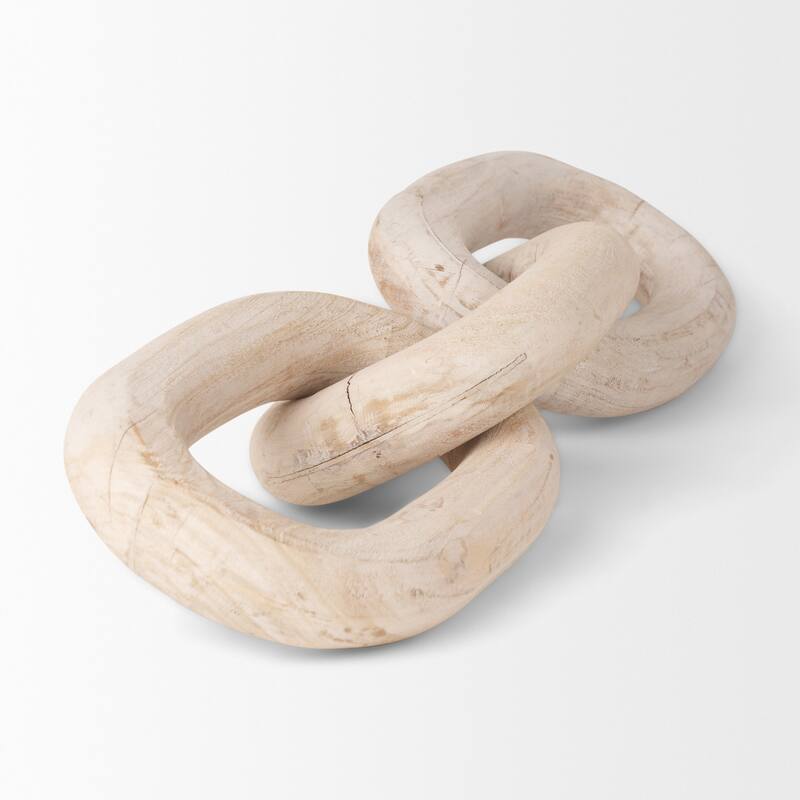 Tayla Large Black-Brown Wood Chain Link - 9.5L x 2.0W x 21.0H