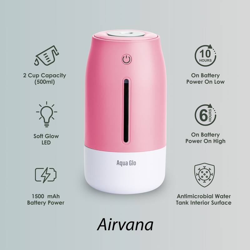 Airvana AG260HUM Aqua Glo Portable Ultrasonic Cool Mist Humidifier