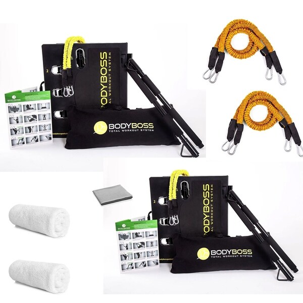 BodyBoss 2.0 Portable Home Gym System 2 pack Resistance Bar