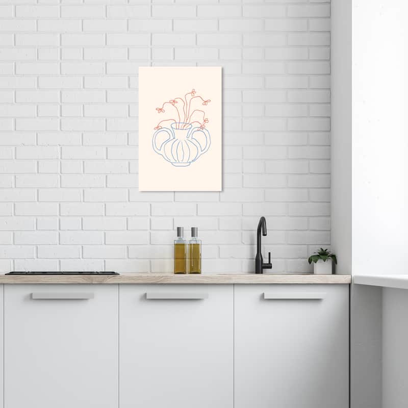 Wynwood Studio Canvas Floral and Botanical Simple Dry Flowers Pink and Light Pink Modern & Contemporary Wall Art Canvas Print - 24 x 16