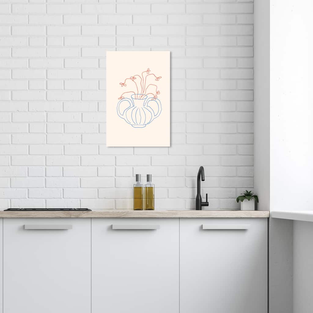 Wynwood Studio Canvas Floral and Botanical Simple Dry Flowers Pink and Light Pink Modern & Contemporary Wall Art Canvas Print