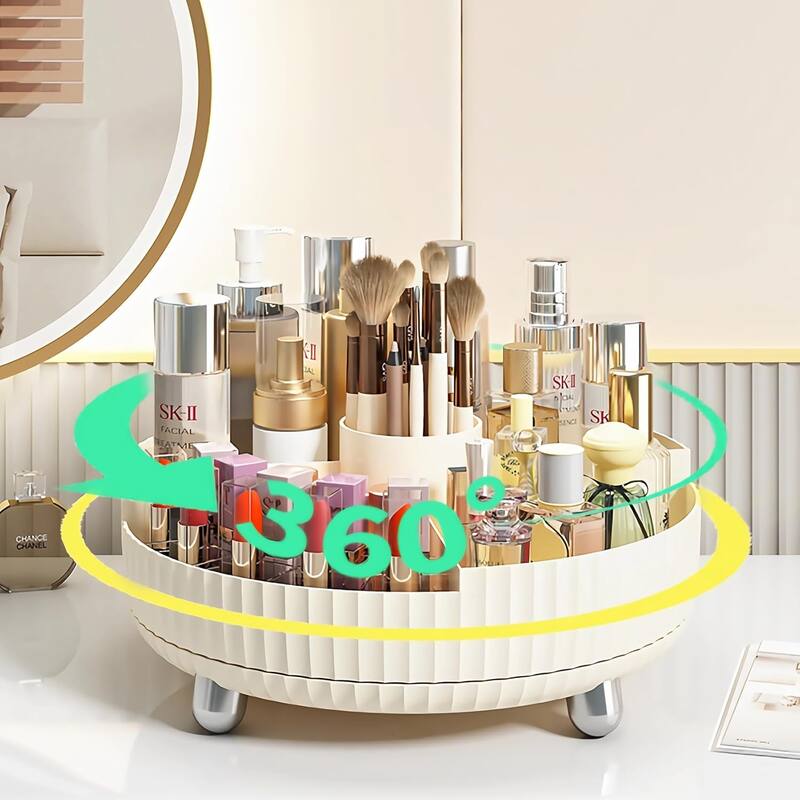 Rotating Makeup Organizer, Cosmetic Storage Display Case