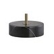 preview thumbnail 7 of 7, Windsor 60" Metal/Marble Cone Shade LED Floor Lamp, Brass/Black by JONATHAN Y - 60" H x 18" W x 9.25" D