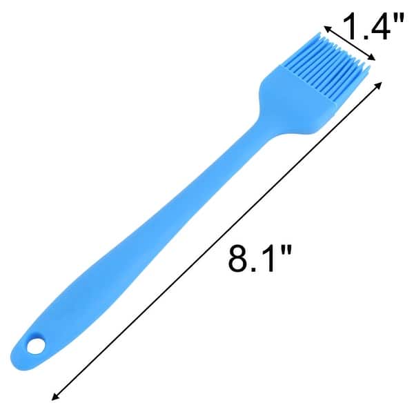 Unique Bargains Home Kitchenware Silicone Cooking Tool Baster Turkey Barbecue Pastry Brush Blue