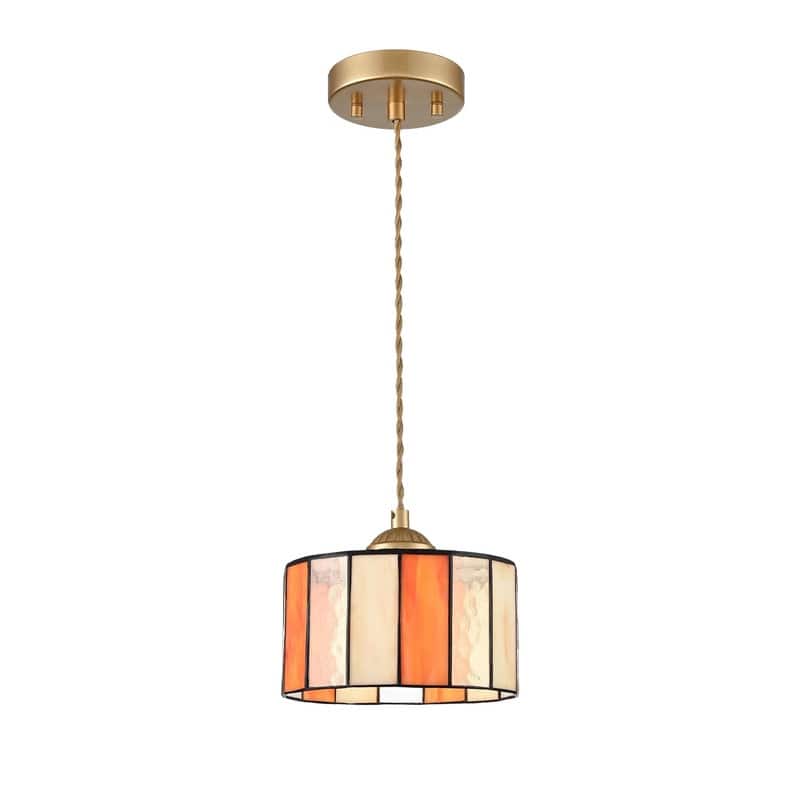 7.7 INCH Tiffany hanging light gold hallwaylight glass, metal pendant light