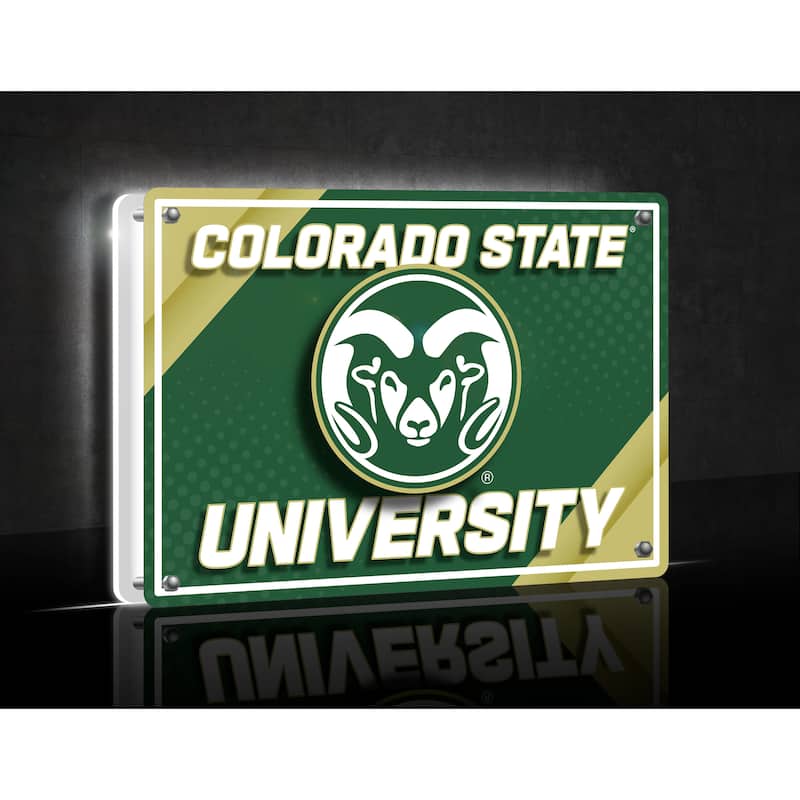 Colorado State University LED Lighted Sign - Green