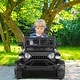 preview thumbnail 2 of 29, EROMMY Motorized Kids Ride on Jeep Car, 12V 4.5AH Battery Powered Electric Vehicle with 2.4G Remote Control, Light and Music Black - Kids