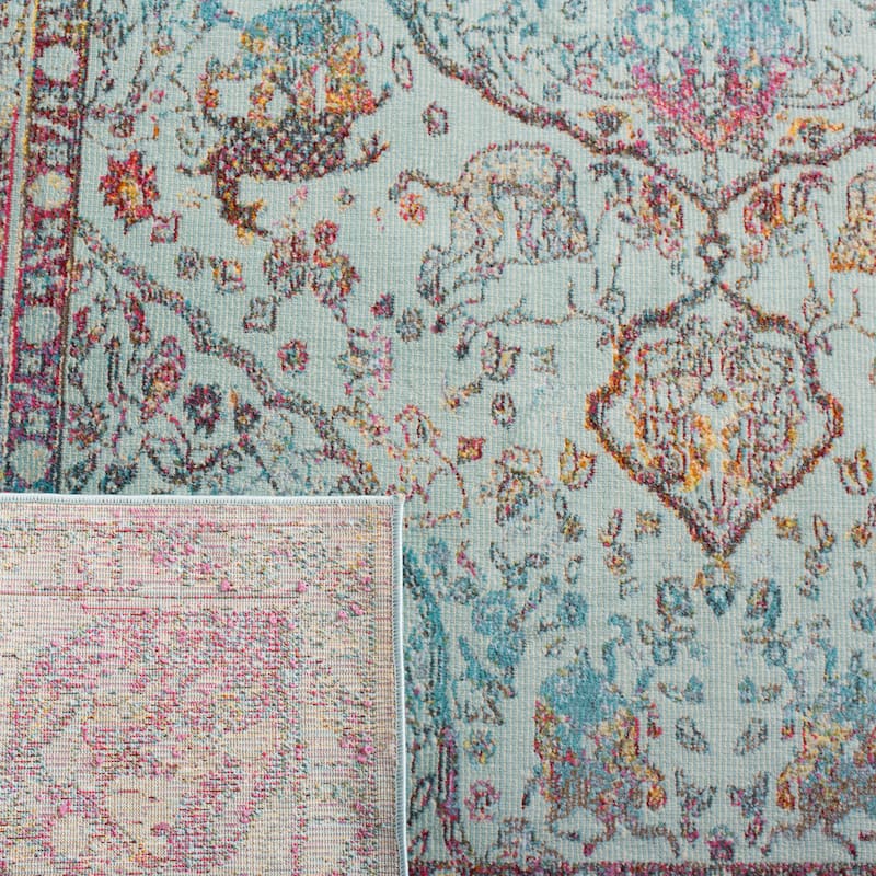 SAFAVIEH Luxor Joetta Boho Medallion Turquoise/ Aqua Rug